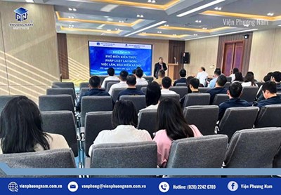 Viện phát triển nguồn lực xã hội Phương Nam phối hợp với Công ty Hoa tiêu hàng hải miền Bắc tổ chức khoá tập huấn