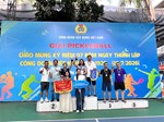 Công ty Hoa tiêu hàng hải miền Bắc tham gia Giải Pickleball do Công đoàn Xây dựng Việt Nam tổ chức tại Hà Nội